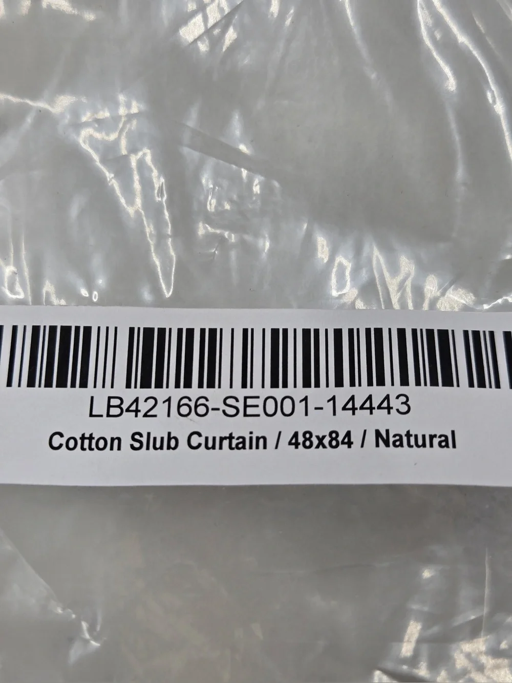 NWT QUINCE Set Of 2 48x84 Cotton Slub Curtains Natural 0779